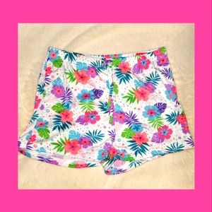 Esti Courure M white/pink  boy short  spandex/polyester/cotton